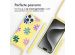 imoshion Siliconen design hoesje met koord iPhone 15 Pro - Yellow Flower Distance