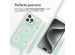 imoshion Siliconen design hoesje met koord iPhone 15 Pro - Green Flower Distance