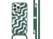 imoshion Siliconen design hoesje met koord iPhone 15 Pro Max - Petrol Green Groovy