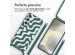 imoshion Siliconen design hoesje met koord Samsung Galaxy S24 - Petrol Green Groovy