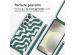 imoshion Siliconen design hoesje met koord Samsung Galaxy S24 Plus - Petrol Green Groovy