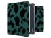 imoshion Design Slim Hard Case Sleepcover met stand Kobo Libra Colour - Green Leopard