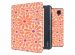 imoshion Design Slim Hard Case Sleepcover met stand Kobo Libra Colour - Orange Flowers Connect