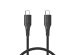 imoshion Braided USB-C naar USB-C kabel - 0,25 meter - Zwart