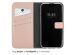 Selencia Echt Lederen Bookcase iPhone 16 - Dusty Pink