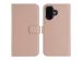 Selencia Echt Lederen Bookcase iPhone 16 Plus - Dusty Pink