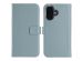 Selencia Echt Lederen Bookcase iPhone 16 Plus - Air Blue