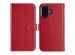 Selencia Echt Lederen Bookcase iPhone 16 Plus - Rood