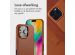 Accezz Leather Bookcase 2-in-1 met MagSafe iPhone 16 Pro - Sienna Brown