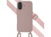 Selencia Siliconen hoesje met afneembaar koord iPhone 16 - Sand Pink