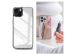 Selencia Mirror Backcover iPhone 13 - Hoesje met spiegel - Zilver