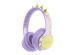 imoshion Kids Dino Bluetooth Headphones - Kinder koptelefoon met decibelbegrenzer - Draadloze koptelefoon + AUX kabel - Lavender Lilac / Yellow