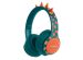 imoshion Kids Dino Bluetooth Headphones - Kinder koptelefoon met decibelbegrenzer - Draadloze koptelefoon + AUX kabel - Petrol Green / Orange