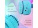 imoshion Kids LED Light Bluetooth Headphones - Kinder koptelefoon met decibelbegrenzer - Draadloze koptelefoon + AUX kabel - Cobalt Blue / Soft Blue