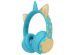 imoshion Kids Unicorn LED Light Bluetooth Headphones - Kinder koptelefoon met decibelbegrenzer - Draadloze koptelefoon + AUX kabel - Soft Blue / Yellow