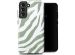 Selencia Vivid Backcover Samsung Galaxy S21 FE - Colorful Zebra Sage Green