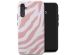 Selencia Vivid Backcover Samsung Galaxy A34 (5G) - Colorful Zebra Old Pink