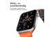 imoshion Siliconen magnetisch bandje Apple Watch Series 1-10 / SE / Ultra (2) - 42/44/45/46/49 mm - Oranje / Zwart