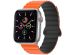 imoshion Siliconen magnetisch bandje Apple Watch Series 1-10 / SE / Ultra (2) - 42/44/45/46/49 mm - Oranje / Zwart