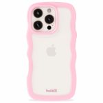 Holdit Wavy Case iPhone 16 Pro - Pink / Transparent