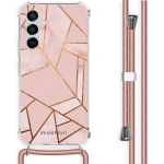 imoshion Design hoesje met koord Samsung Galaxy A54 (5G) - Grafisch Koper - Roze / Goud