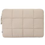 Selencia Puffy Laptop hoes 15-16 inch - Laptopsleeve - Beige