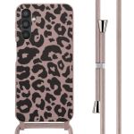 imoshion Siliconen design hoesje met koord Samsung Galaxy A25 (5G) - Animal Pink