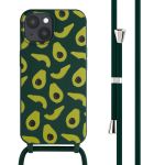 imoshion Siliconen design hoesje met koord iPhone 15 - Avocado Green