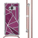imoshion Design hoesje met koord Samsung Galaxy S8 - Bordeaux Graphic