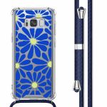 imoshion Design hoesje met koord Samsung Galaxy S8 - Cobalt Blue Flowers Connect