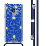 imoshion Design hoesje met koord Samsung Galaxy S9 - Cobalt Blue Flowers Connect