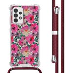 imoshion Design hoesje met koord Samsung Galaxy A52(s) (5G/4G) - Flower Water