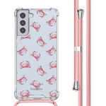 imoshion Design hoesje met koord Samsung Galaxy S21 - Crab Watercolor