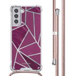 imoshion Design hoesje met koord Samsung Galaxy S21 Plus - Bordeaux Graphic