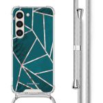 imoshion Design hoesje met koord Samsung Galaxy S23 Plus - Petrol Green Graphic