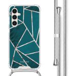 imoshion Design hoesje met koord Samsung Galaxy S23 FE - Petrol Green Graphic