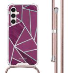 imoshion Design hoesje met koord Samsung Galaxy S23 FE - Bordeaux Graphic