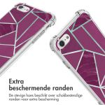 imoshion Design hoesje met koord iPhone SE (2022 / 2020) / 8 / 7 - Bordeaux Graphic