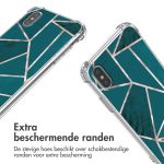imoshion Design hoesje met koord iPhone Xs / X - Petrol Green Graphic