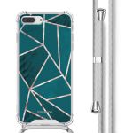 imoshion Design hoesje met koord iPhone 8 Plus / 7 Plus - Petrol Green Graphic