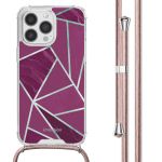 iMoshion Design hoesje met koord iPhone 13 Pro Max - Bordeaux Graphic