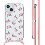 imoshion Design hoesje met koord iPhone 15 - Crab Watercolor