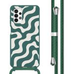 imoshion Siliconen design hoesje met koord Samsung Galaxy A13 (4G) - Petrol Green Groovy