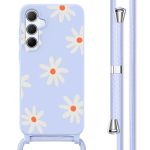 imoshion Siliconen design hoesje met koord Samsung Galaxy A55 - Lila Flower Distance