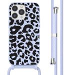 imoshion Siliconen design hoesje met koord iPhone 13 Pro Max - Animal Lila