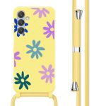 imoshion Siliconen design hoesje met koord Samsung Galaxy A25 (5G) - Yellow Flower Distance