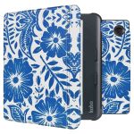 imoshion Design Slim Hard Case Sleepcover met stand Kobo Libra Colour - Flower Tile