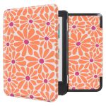 imoshion Design Slim Hard Case Sleepcover Kobo Clara Colour / Kobo Clara BW - Orange Flowers Connect