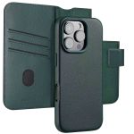 Accezz Leather Bookcase 2-in-1 met MagSafe iPhone 16 Pro - Cedar Green