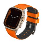 Uniq Linus AiroSoft™ Siliconen bandje Apple Watch 1-9 / SE / Ultra (2) - 42/44/45/49 mm - Volt Orange
